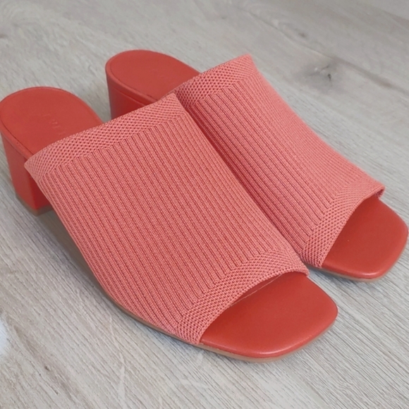 NEW Everlane Renew Ribbed Mules Coral size 5 - Picture 1 of 9